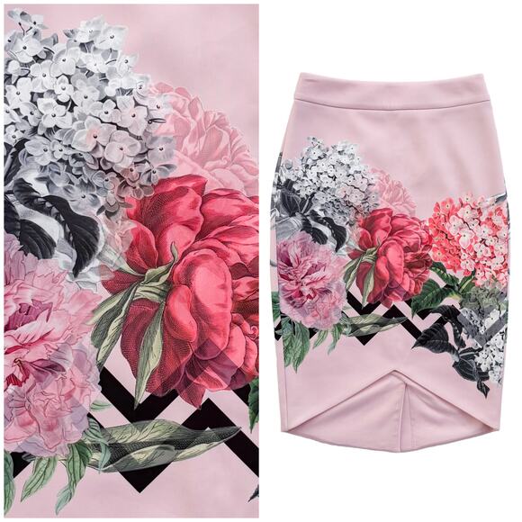 Ted Baker Dresses & Skirts - NWT Ted Baker Floral Pencil Skirt Women US 2 TB Sz 0 Pink Office Spring Wedding